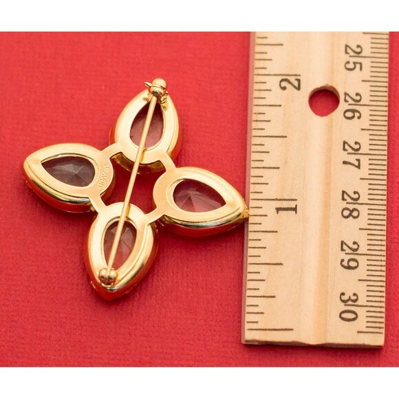 Vintage Four-Leaf Diamond Flower By Avon F13 - Picture 2 of 2